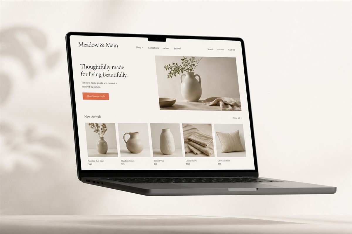 Meadow & Main — e-commerce storefront for a home goods brand